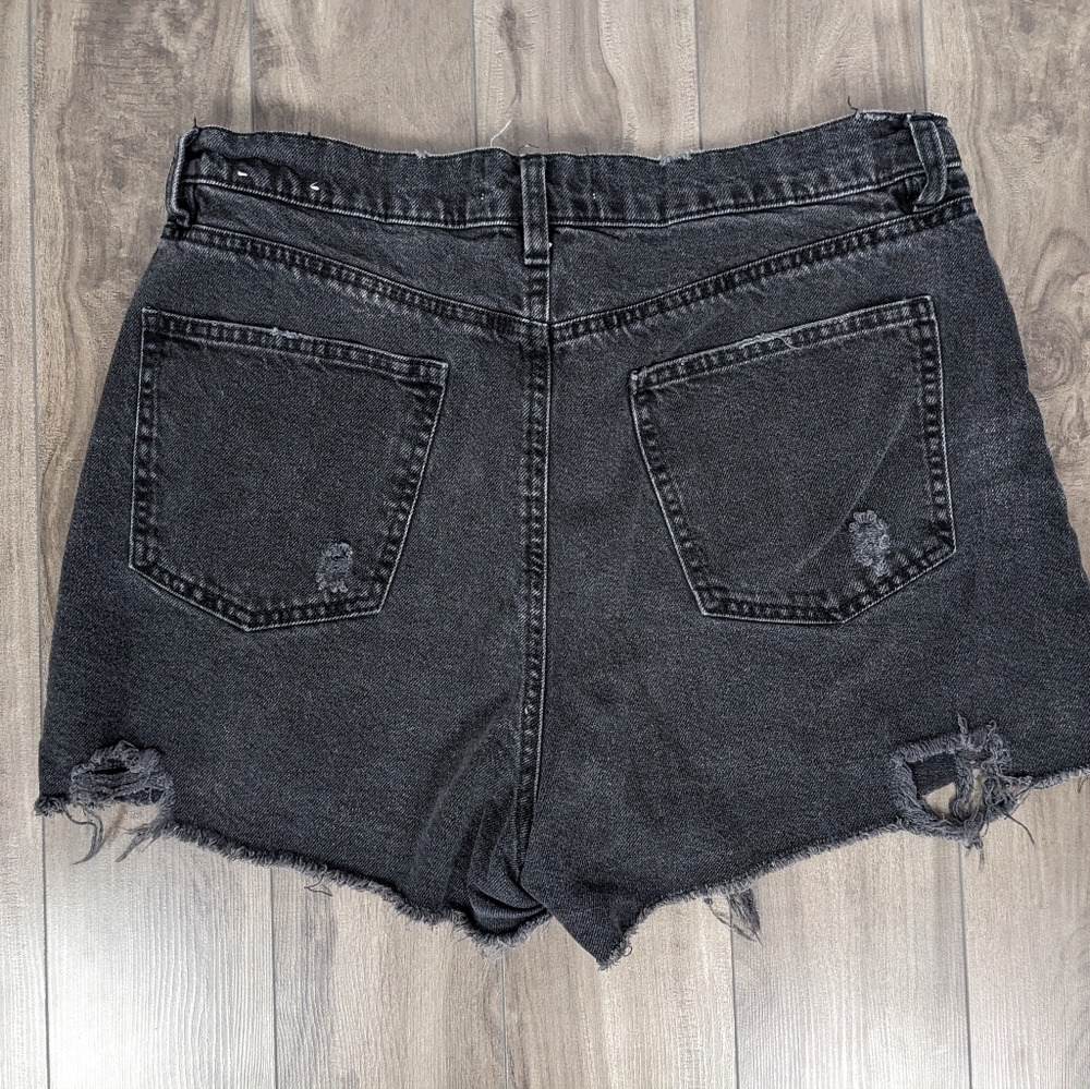 Ardene Mom Shorts Size 13 Black Jean Shorts - Picture 2 of 7